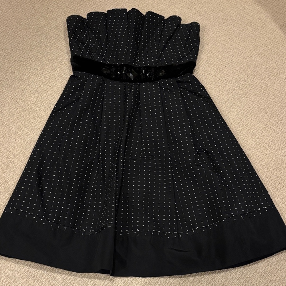 BCBGMaxAzria Black Strapless Dress